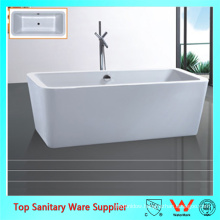 Modern White Acrylic Straight Bath Tub